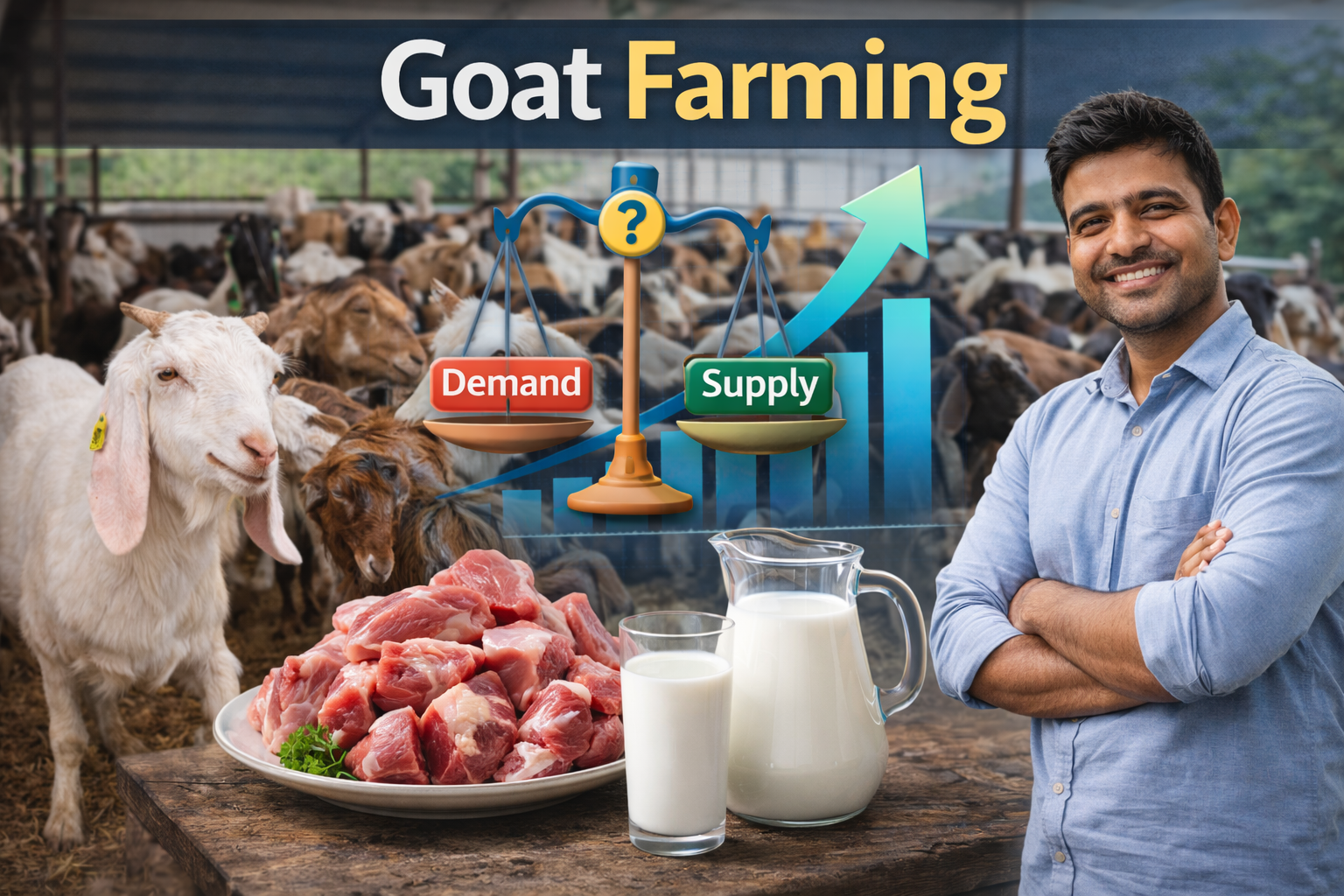 Goat/Sheep goat farming in india
