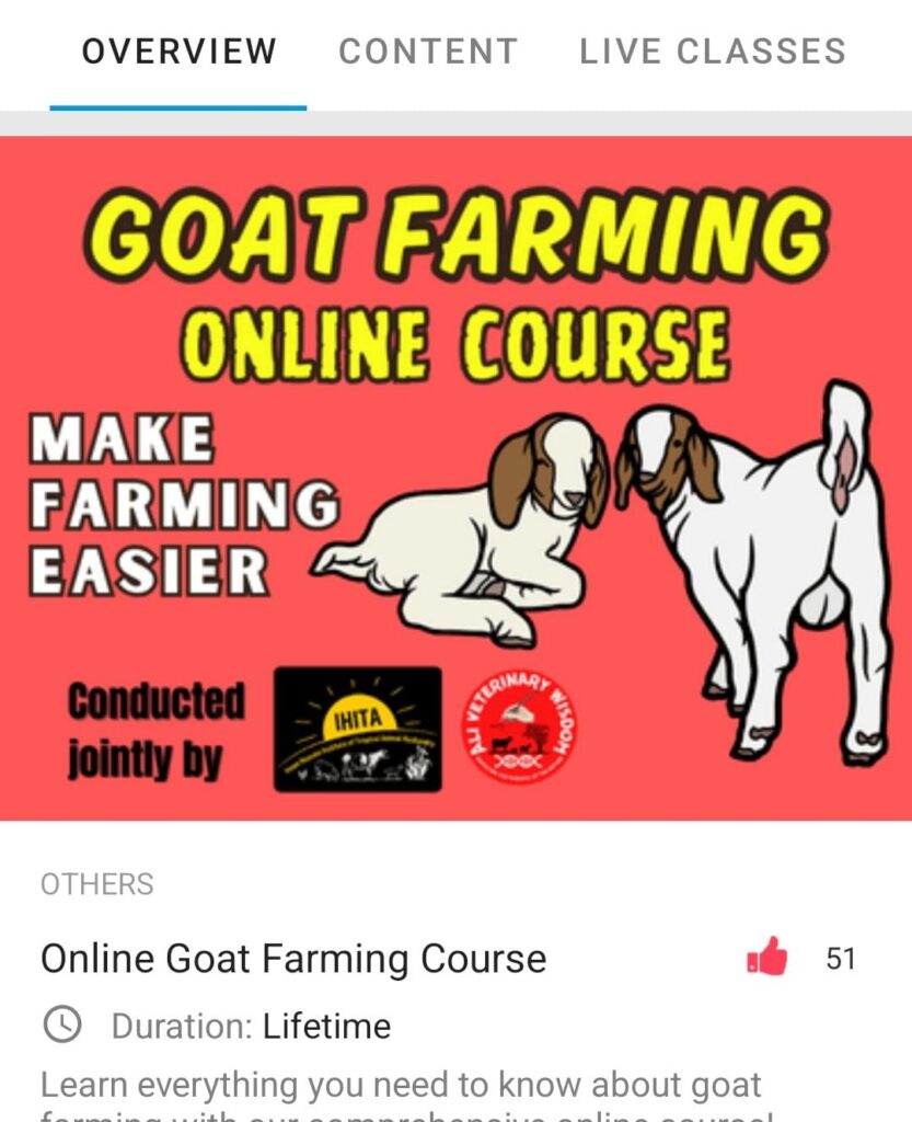 goat farming online course