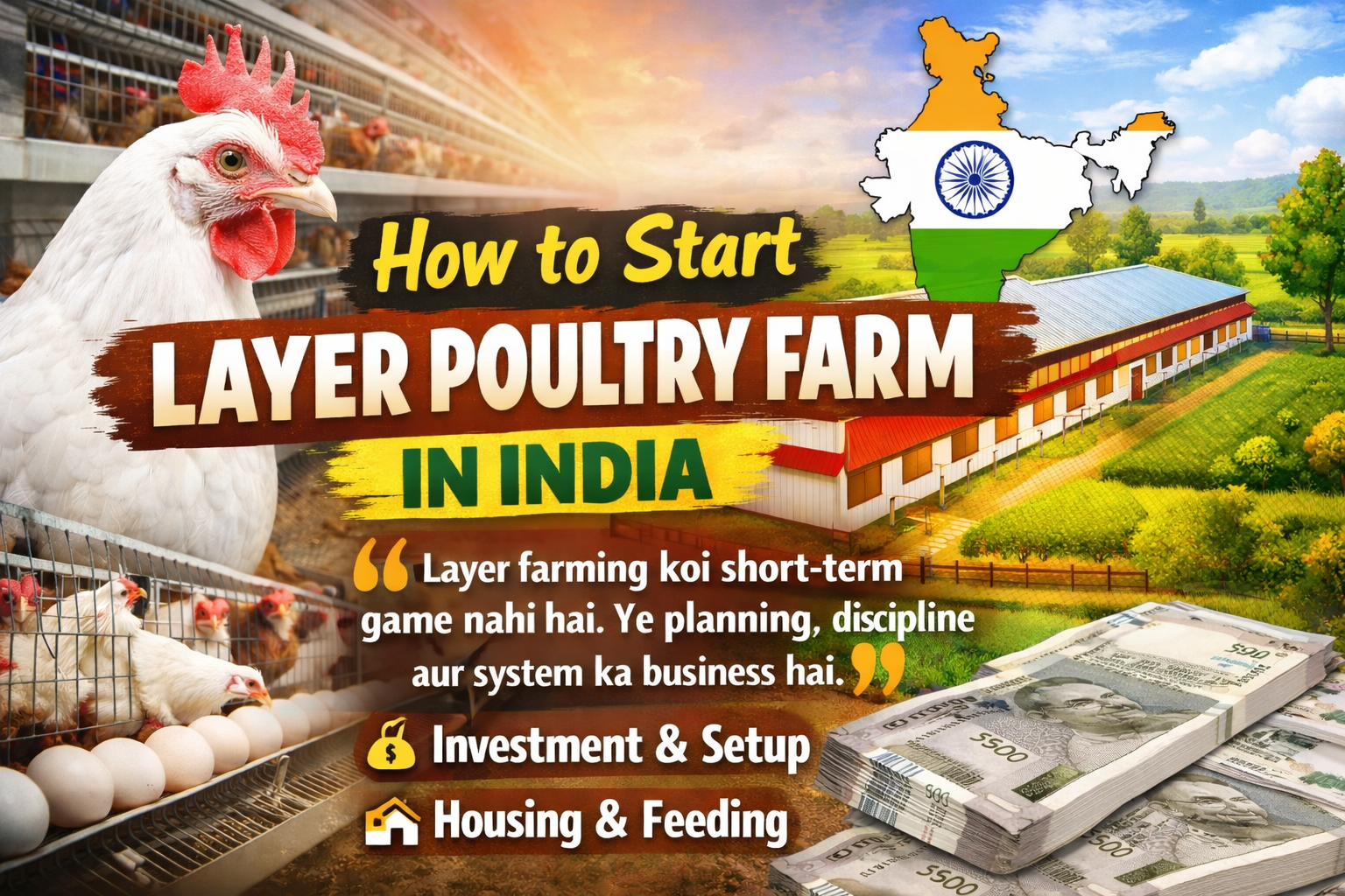 Basics of Layer Farming Part Practical Points to Start Layer Farm Layer farming in India