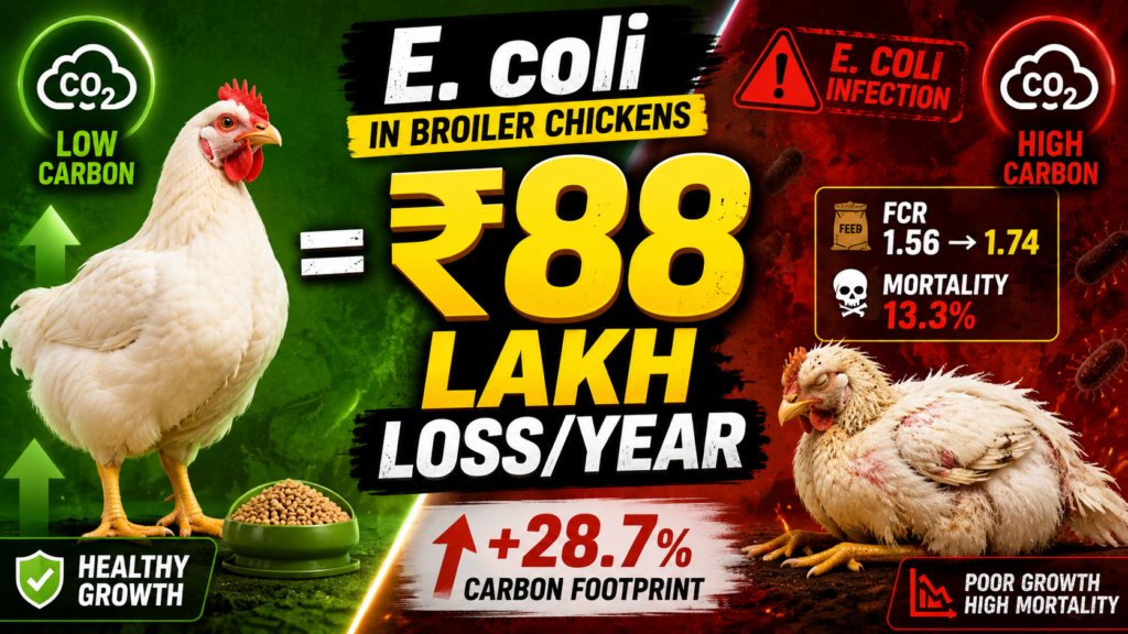 E.coli causes higher FCR