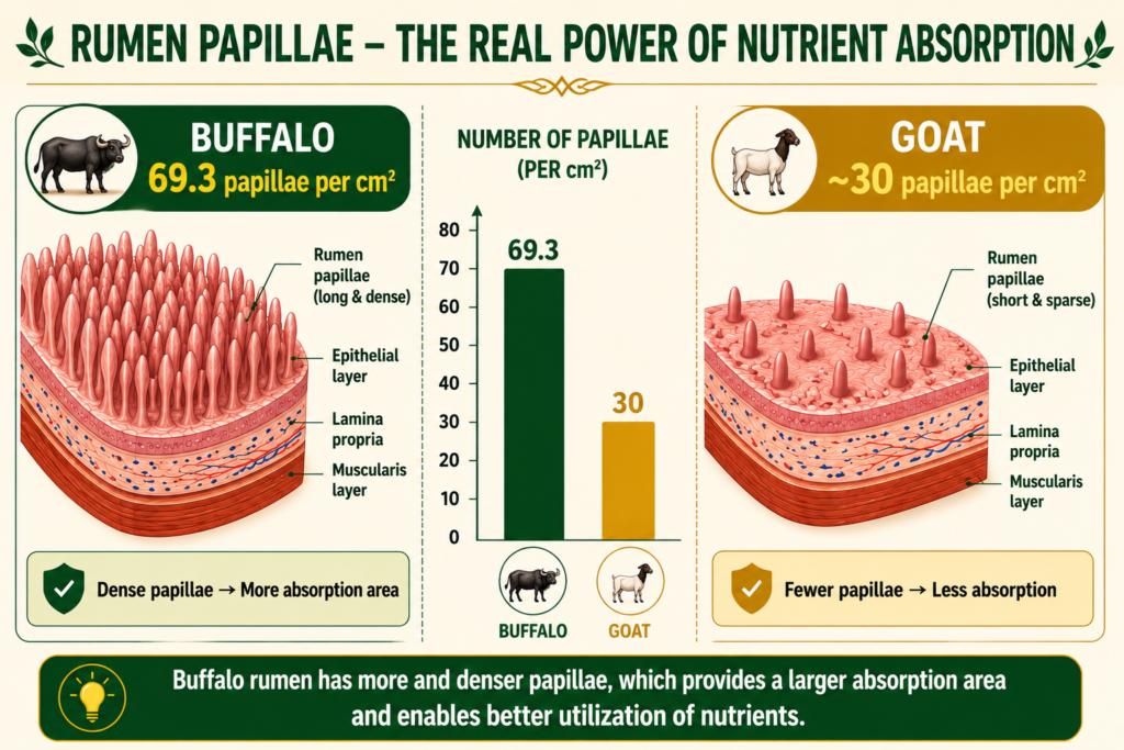 Buffalo rumen papillae - buffalo mineral mixture 