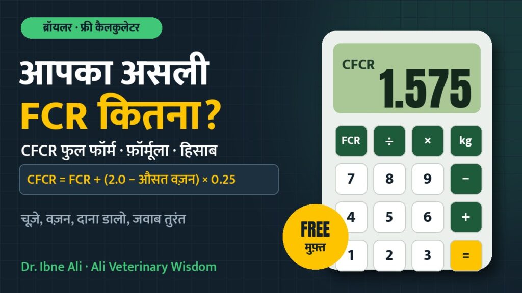 CFCR full form, formula aur free calculator: broiler ka asli FCR nikaaliye