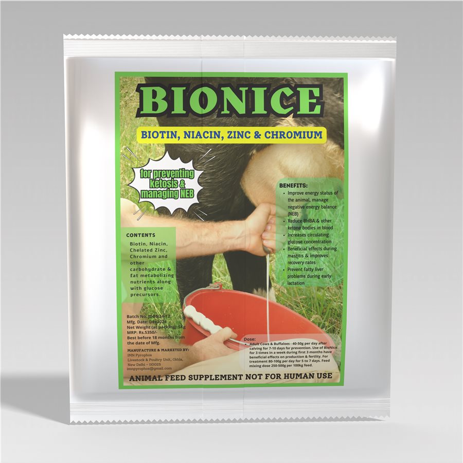 Bionice early lactation energy support for cows and buffaloes by IMN Pyrophos