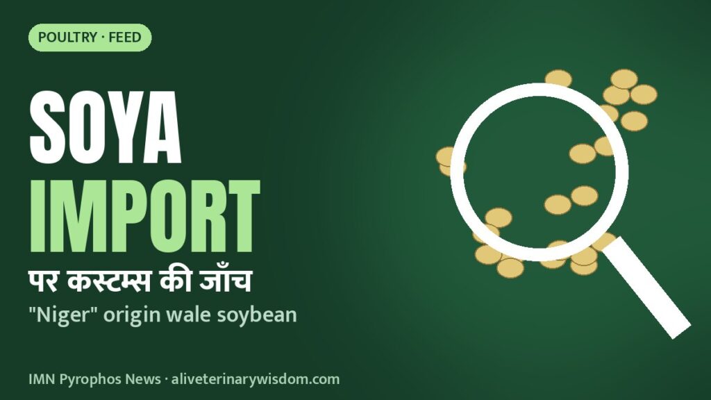 Soybean import par customs jaanch: soya DOC aur poultry daane ka daam