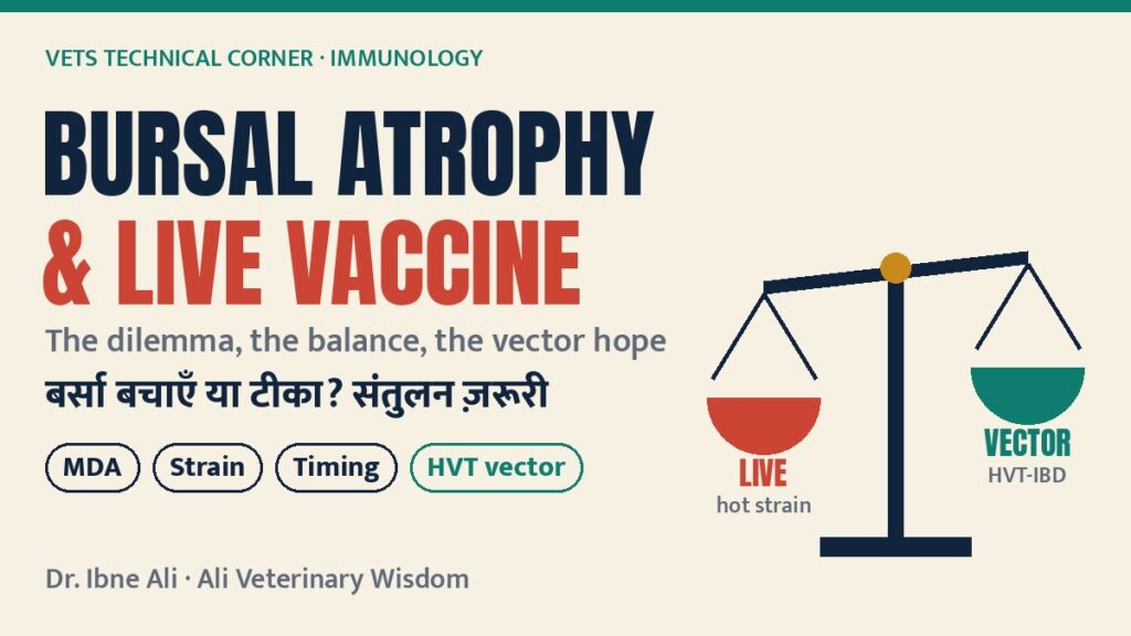 Bursal atrophy and live IBD vaccine dilemma: balance and vector vaccines